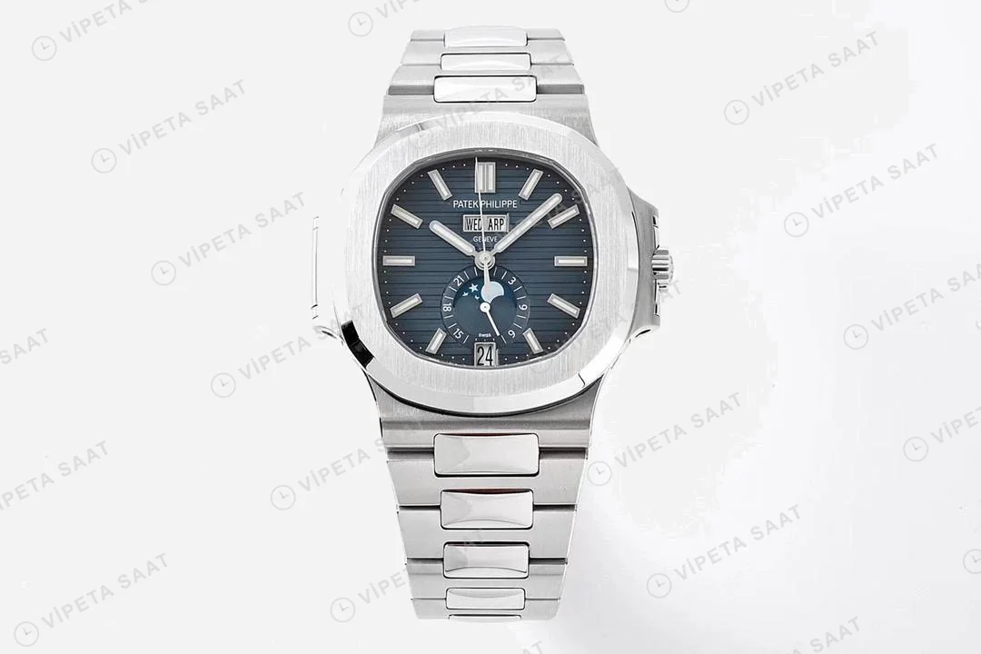 Patek Philippe Nautilus 5726-1A Blue Dial ETA Super Clone Eta Saat karşıdan görünüm