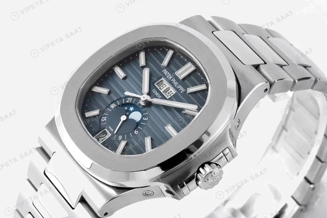Patek Philippe Nautilus 5726-1A Blue Dial ETA Super Clone Eta Saat detay 4