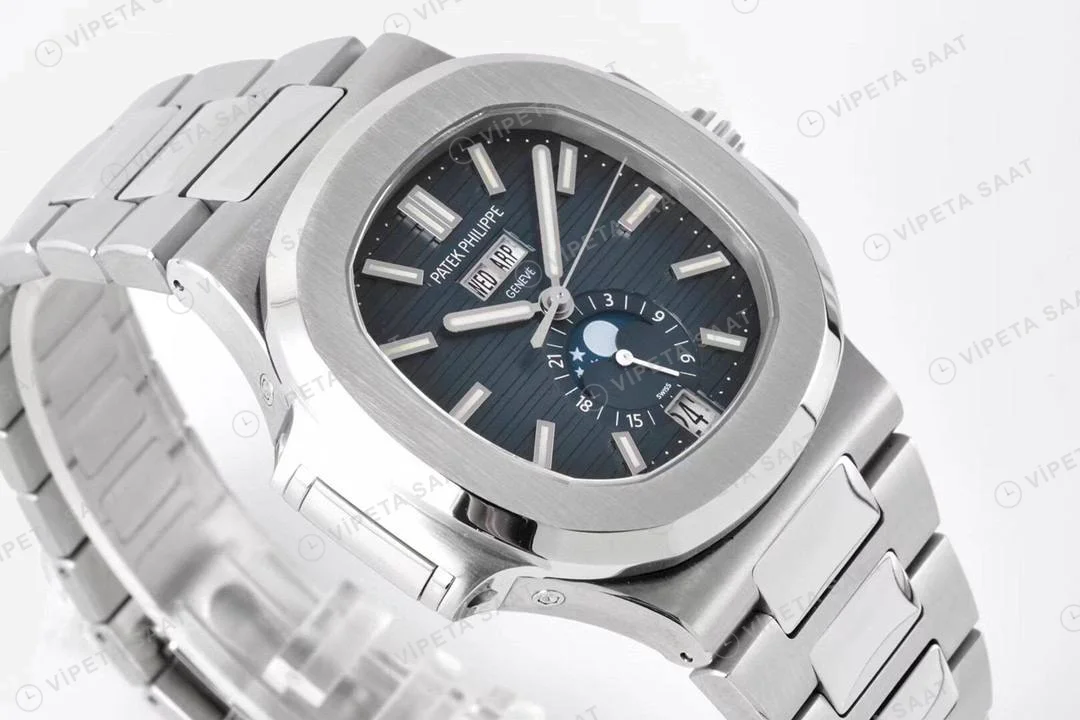 Patek Philippe Nautilus 5726-1A Blue Dial ETA Super Clone Eta Saat detay 5