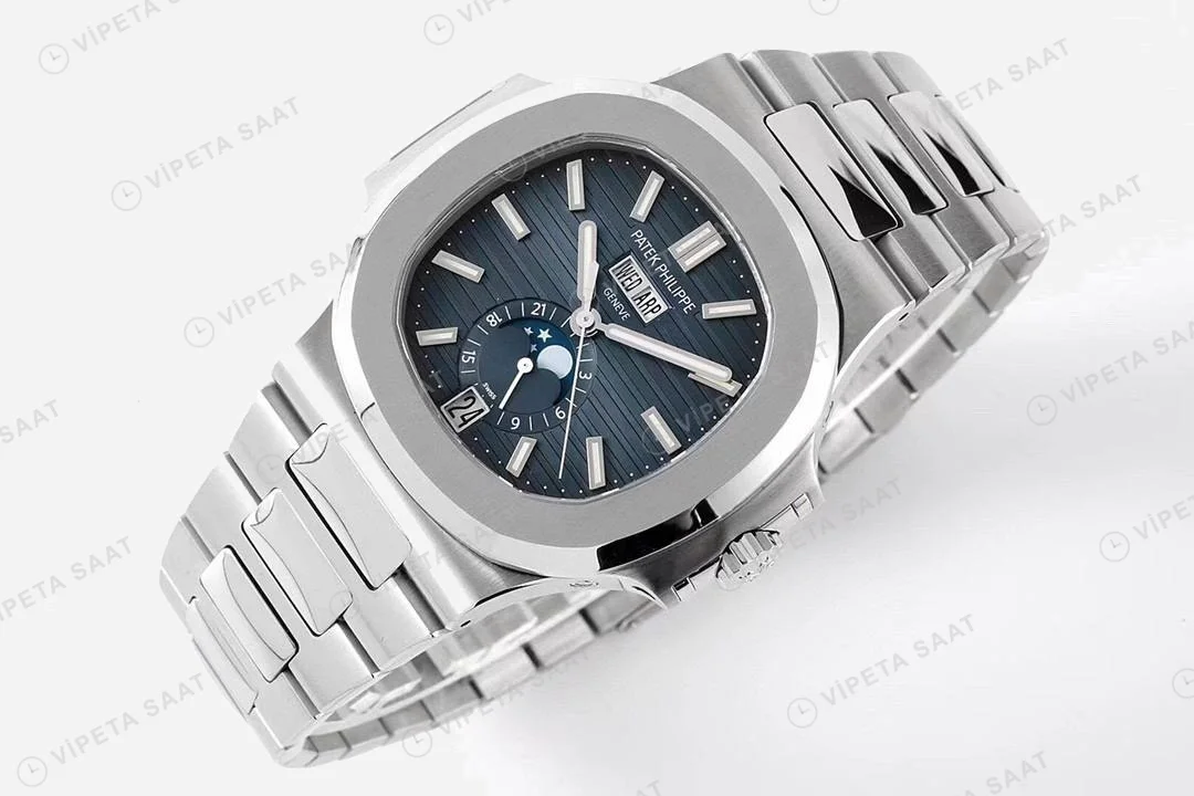 Patek Philippe Nautilus 5726-1A Blue Dial ETA Super Clone Eta Saat detay 6