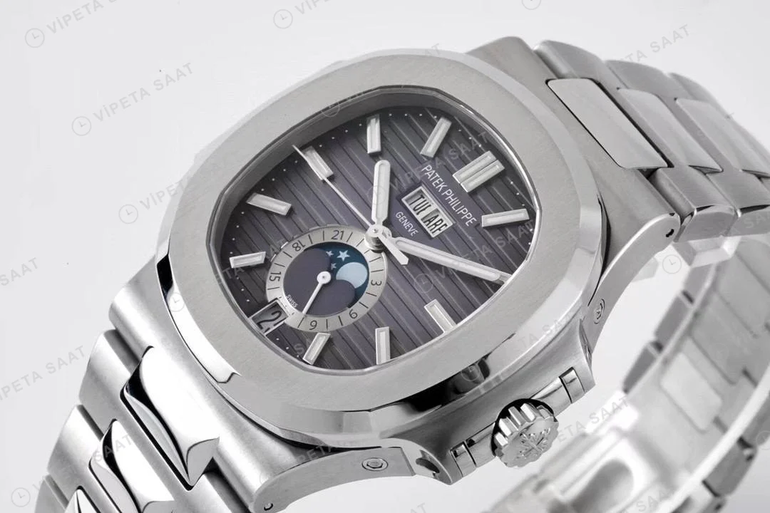 Patek Philippe Nautilus 5726-1A Gray Dial Super Clone Eta Saat detay 6