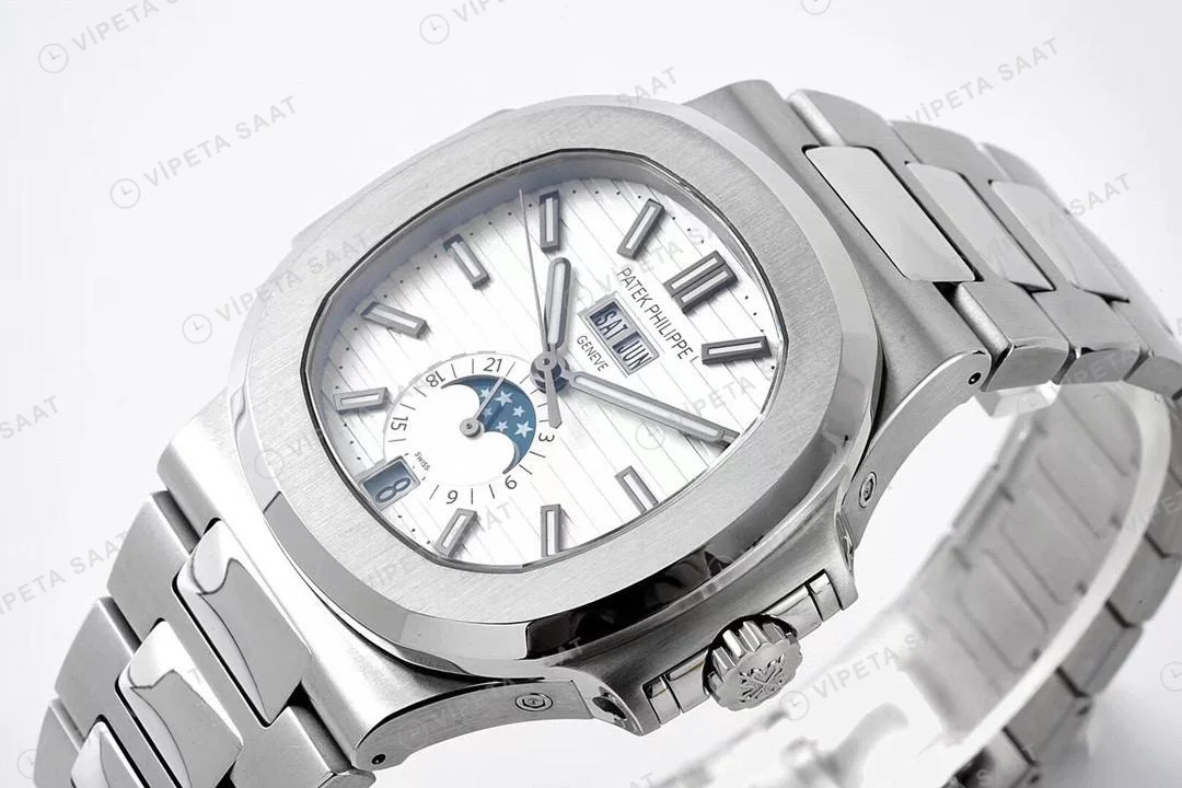 Patek Philippe Nautilus 5726-1A White Dial ETA Super Clone Eta Saat detay 3