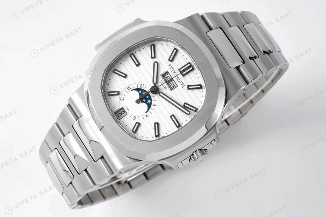 Patek Philippe Nautilus 5726-1A White Dial ETA Super Clone Eta Saat detay 7