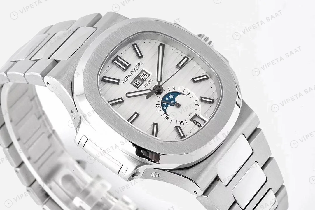 Patek Philippe Nautilus 5726-1A White Dial ETA Super Clone Eta Saat detay 8
