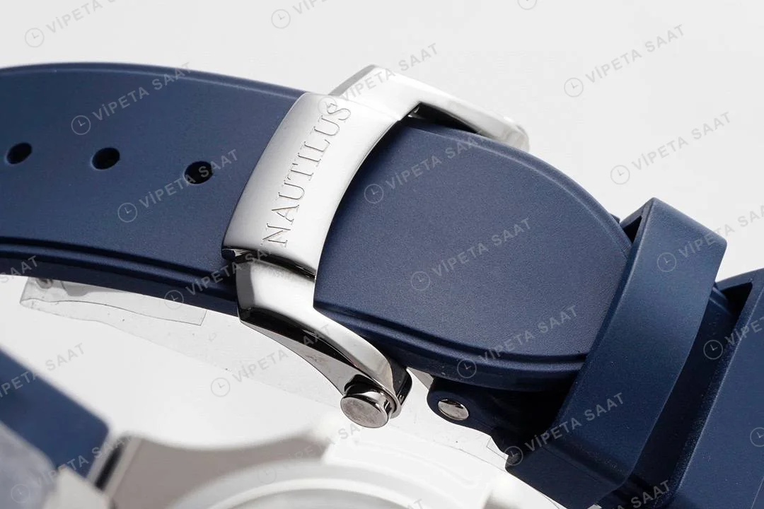 Patek Philippe Nautilus 57261A-001 Blue Silikon Kodon Super Clone Eta Saat detay 7