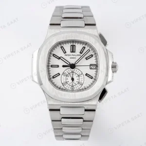 Patek Philippe Nautilus 59801A-001 40.5mm White Dial Super Clone Eta Saat karşıdan görünüm