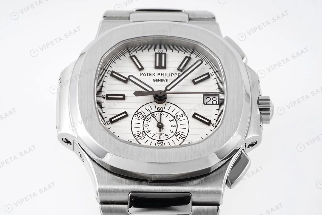 Patek Philippe Nautilus 59801A-001 40.5mm White Dial Super Clone Eta Saat detay 4