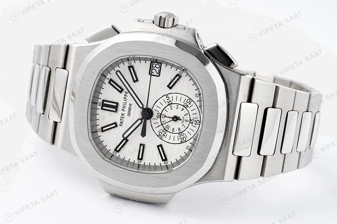 Patek Philippe Nautilus 59801A-001 40.5mm White Dial Super Clone Eta Saat detay 9