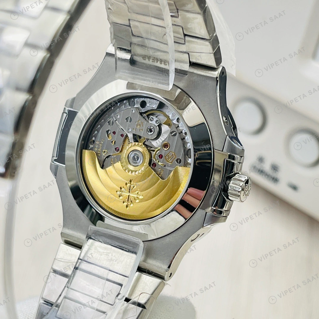 Patek Philippe Nautilus Annual Calendar Beyaz Kadran Çelik 40mm Super Clone ETA Eta Saat detay 5