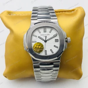 Patek Philippe Nautilus Beyaz Kadran Çelik Super Clone ETA Eta Saat detay 3