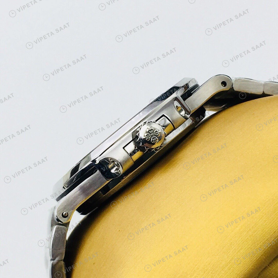 Patek Philippe Nautilus Beyaz Kadran Çelik Super Clone ETA Eta Saat detay 8
