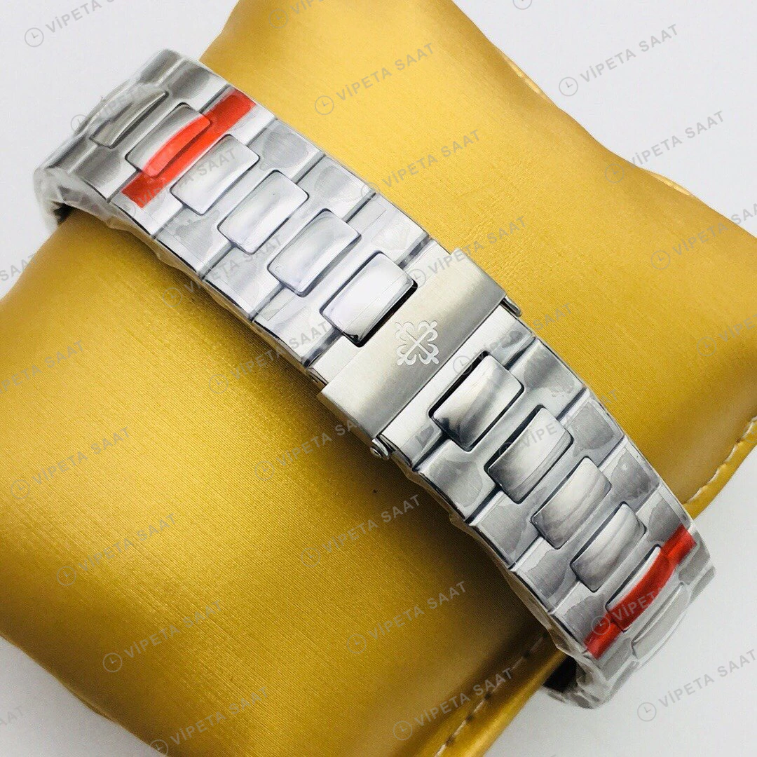 Patek Philippe Nautilus Siyah Kadran Çelik Super Clone ETA Eta Saat detay 7