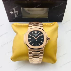 Patek Philippe Nautilus Siyah Kadran Gold Super Clone ETA Eta Saat detay 3