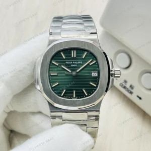 Patek Philippe Nautilus Yeşil Kadran Çelik Super Clone ETA Eta Saat karşıdan görünüm