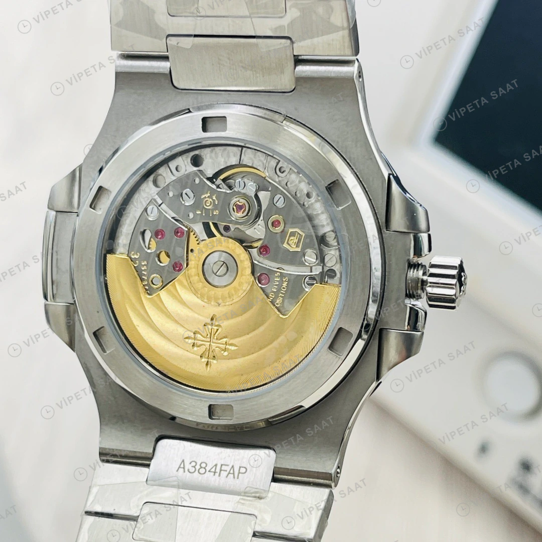 Patek Philippe Nautilus Yeşil Kadran Çelik Super Clone ETA Eta Saat detay 8