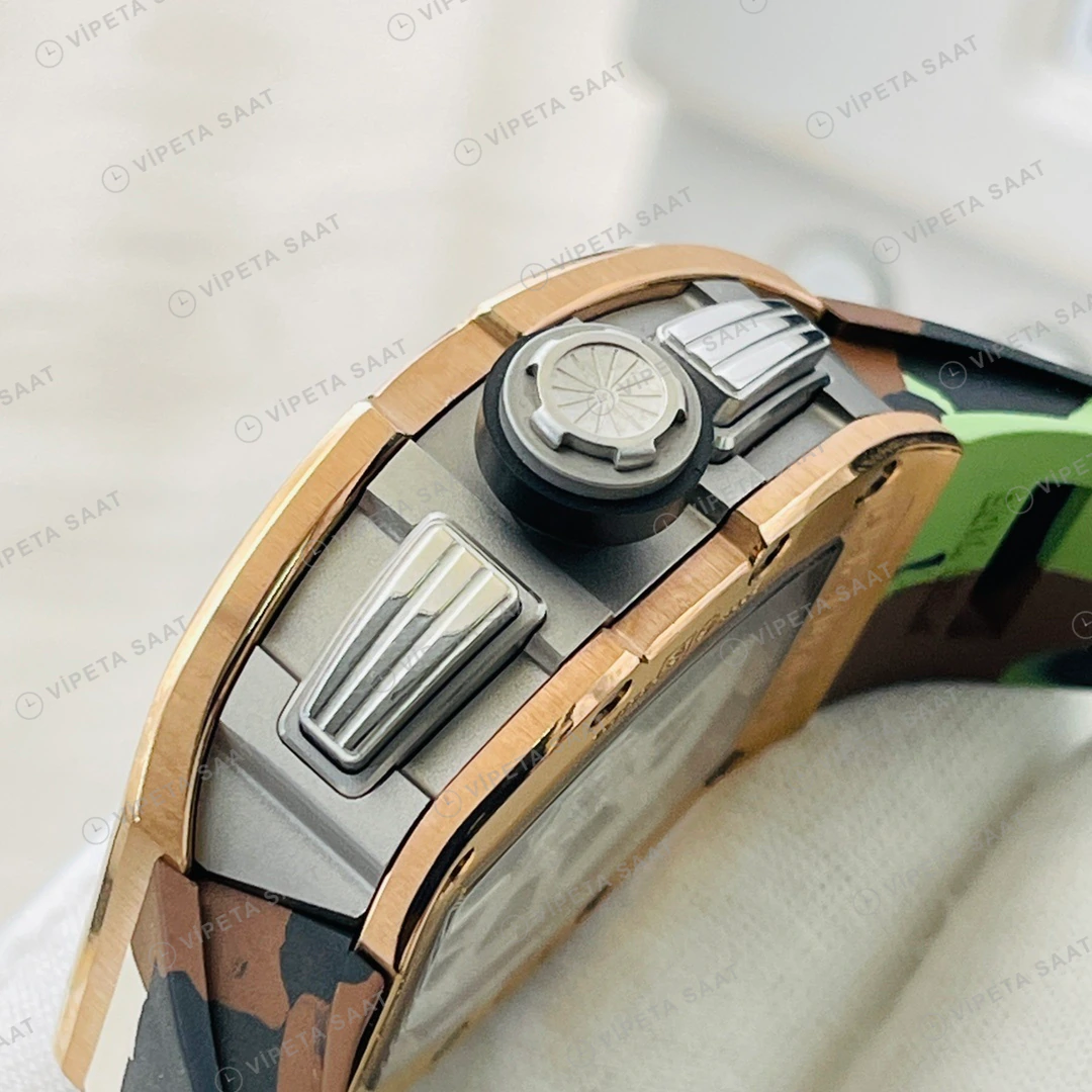 Richard Mille RM011 Skeleton Gold Kasa 50mm Super Clone ETA Eta Saat detay 4