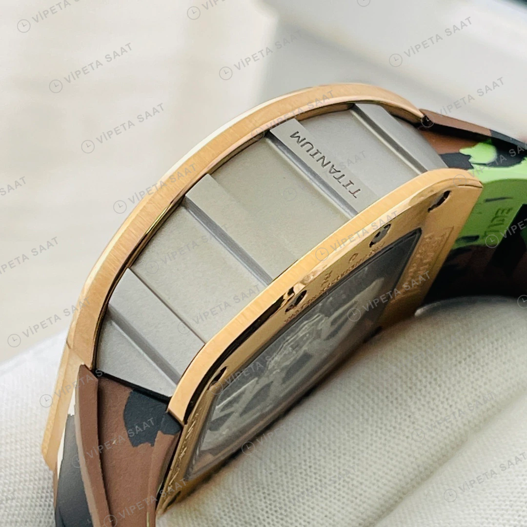Richard Mille RM011 Skeleton Gold Kasa 50mm Super Clone ETA Eta Saat detay 5