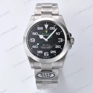 Rolex Air-King Siyah Oyster Super Clone ETA Saat karşıdan görünüm