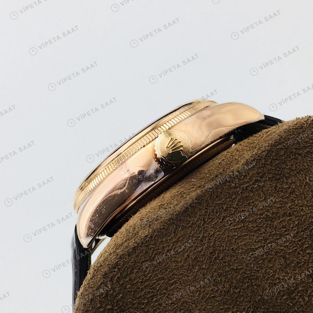 Rolex Cellini Beyaz Kadran Gold Super Clone ETA Eta Saat detay 5