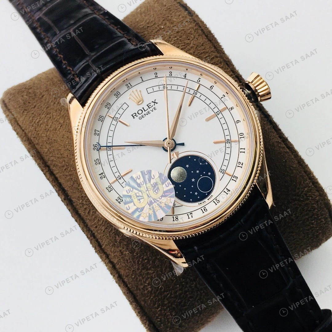 Rolex Cellini Beyaz Kadran Gold Super Clone ETA Eta Saat detay 9