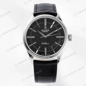 Rolex Cellini 50509 Siyah 39mm Super Clone ETA Saat karşıdan görünüm