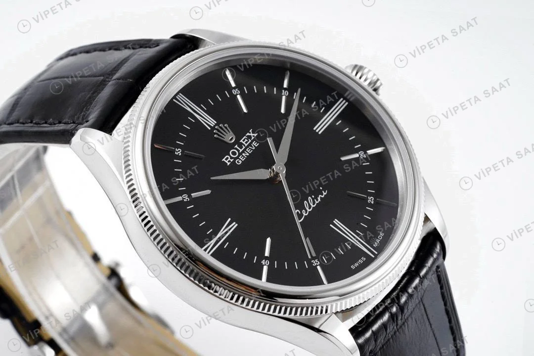 Rolex Cellini 50509 Siyah 39mm Super Clone ETA Saat detay 3