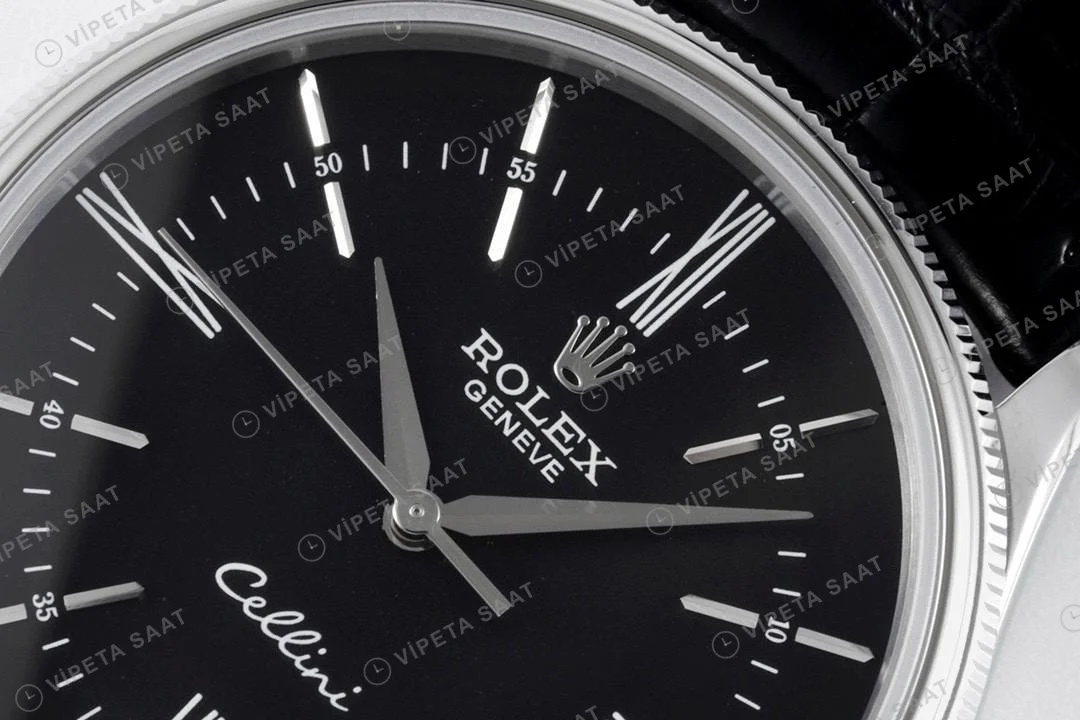 Rolex Cellini 50509 Siyah 39mm Super Clone ETA Saat detay 5