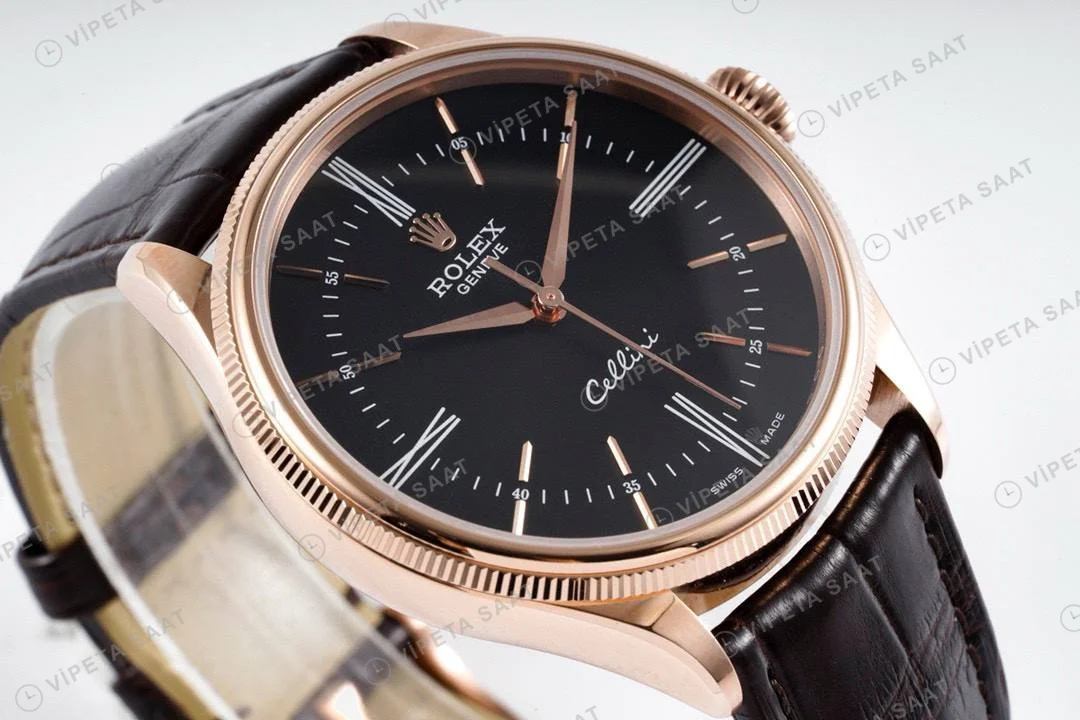 Rolex Cellini 50509 Siyah 39mm Super Clone ETA Saat detay 7