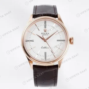Rolex Cellini 50509 Beyaz 39mm Super Clone ETA Saat karşıdan görünüm