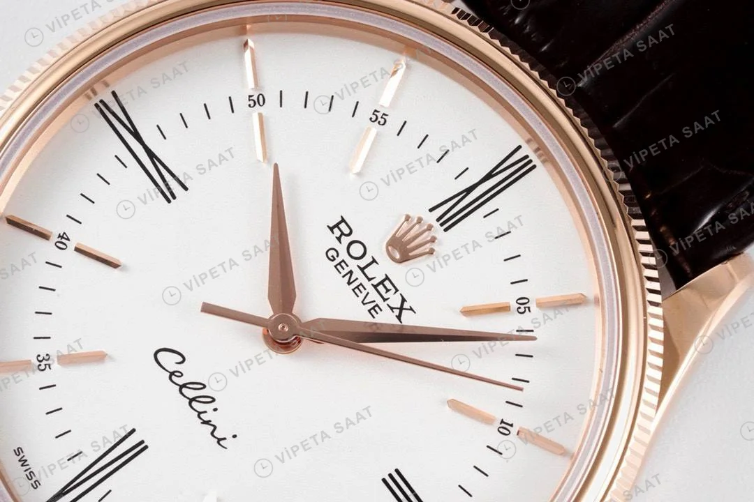 Rolex Cellini 50509 Beyaz 39mm Super Clone ETA Saat detay 4