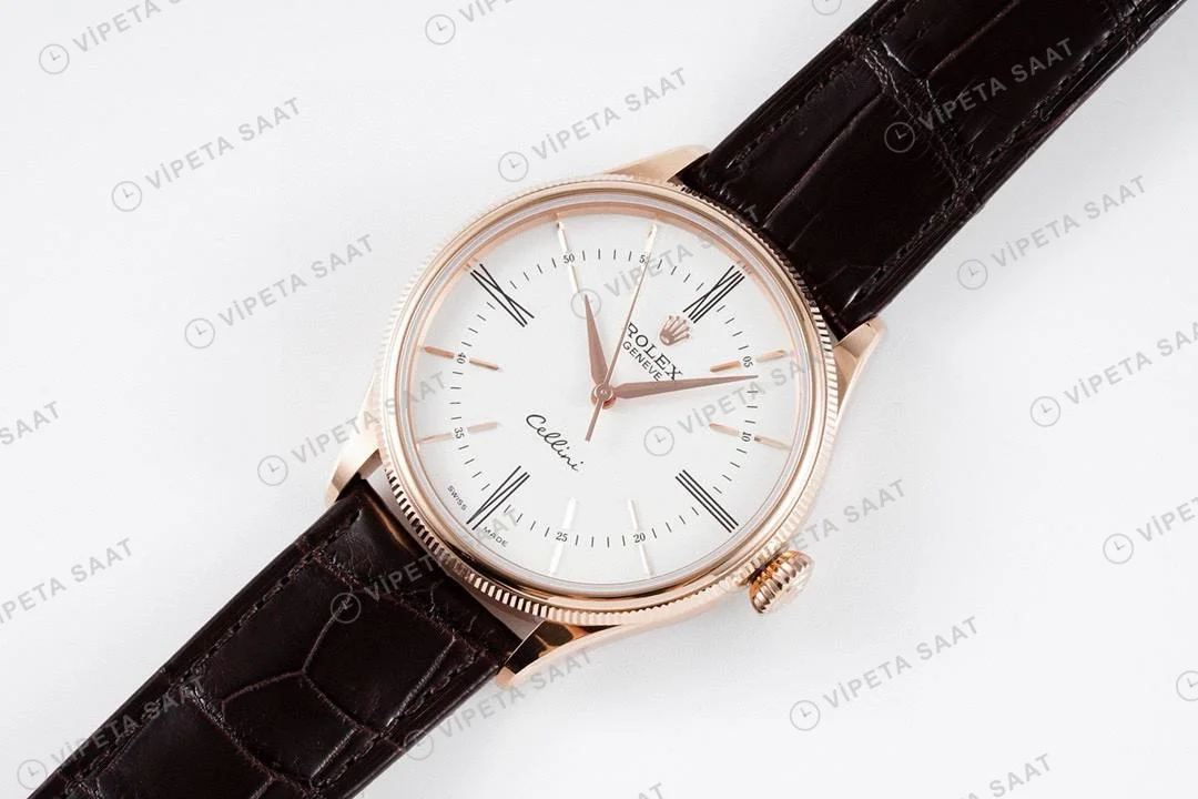 Rolex Cellini 50509 Beyaz 39mm Super Clone ETA Saat detay 5