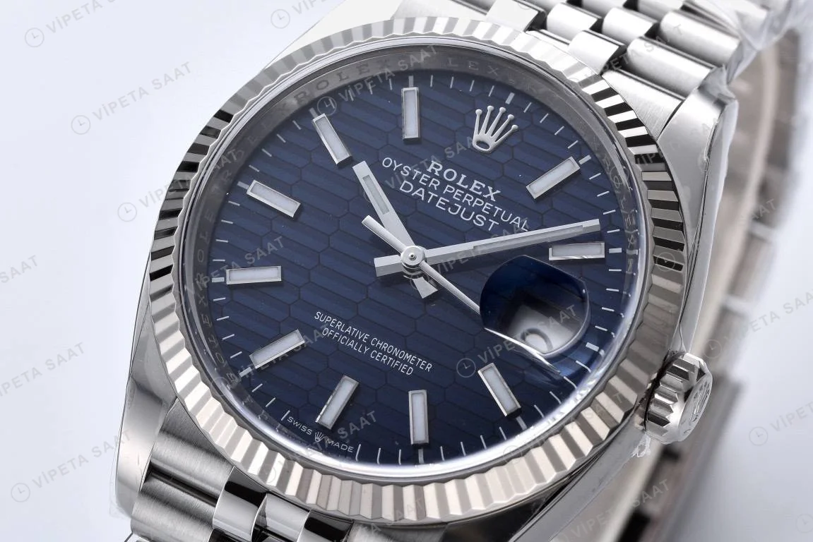 Rolex Datejust Yeşil 41mm Oyster Clean Factory 3235 Super Clone ETA Saat detay 3