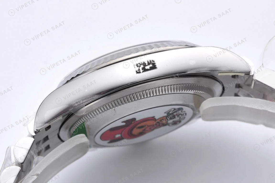 Rolex Datejust Yeşil 41mm Oyster Clean Factory 3235 Super Clone ETA Saat detay 4