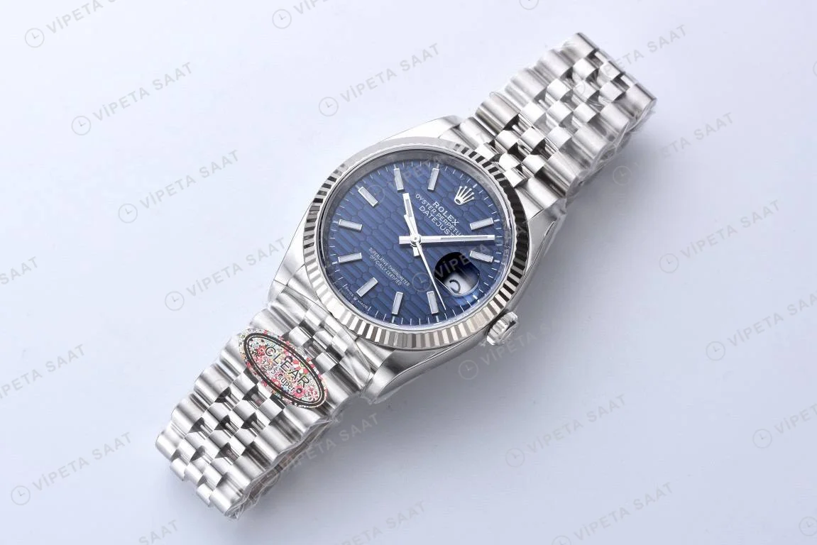 Rolex Datejust Yeşil 41mm Oyster Clean Factory 3235 Super Clone ETA Saat detay 5