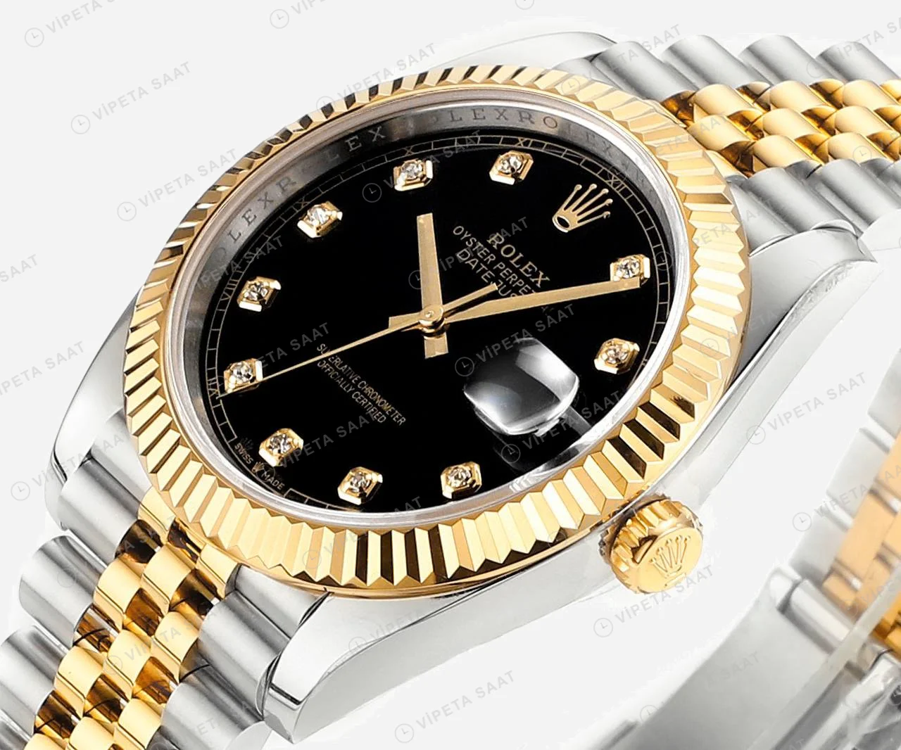 Rolex Datejust Taşlı 36mm Jubilee Super Clone ETA Saat detay 7