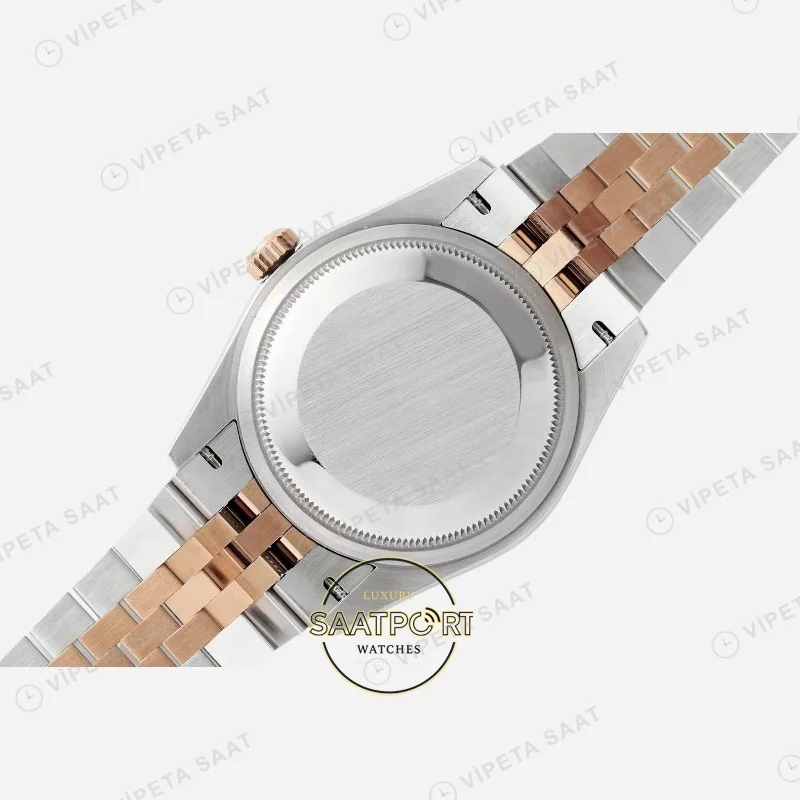 Rolex Datejust 126281RBR Kahve 36mm Jubilee Super Clone ETA Saat detay 4