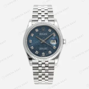 Rolex Datejust 126234 Mavi 36mm Jubilee Super Clone ETA Saat karşıdan görünüm