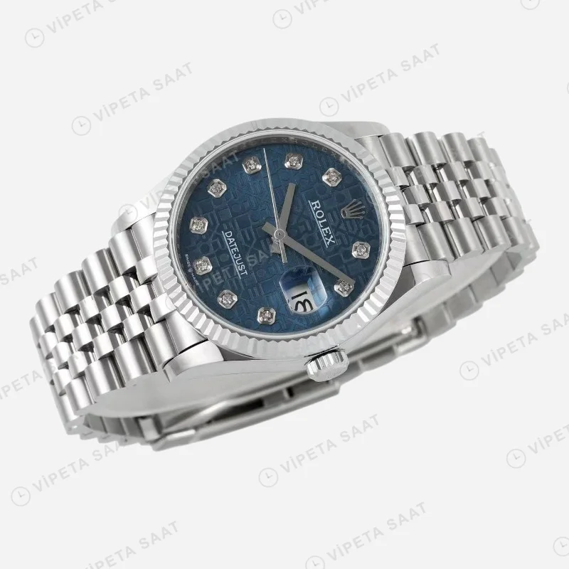 Rolex Datejust 126234 Mavi 36mm Jubilee Super Clone ETA Saat detay 7