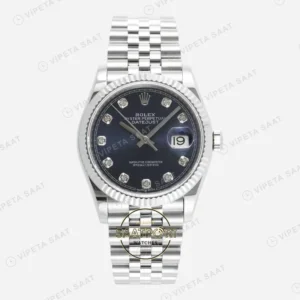 Rolex Datejust 126234 Mavi 36mm Super Clone ETA Saat karşıdan görünüm