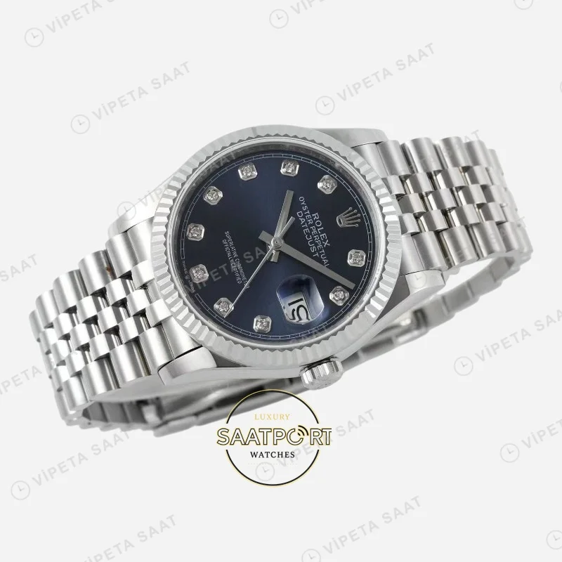 Rolex Datejust 126234 Mavi 36mm Super Clone ETA Saat detay 3