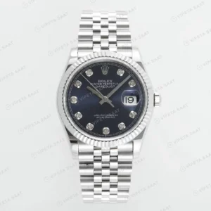 Rolex Datejust Mavi 36mm Super Clone ETA Saat karşıdan görünüm