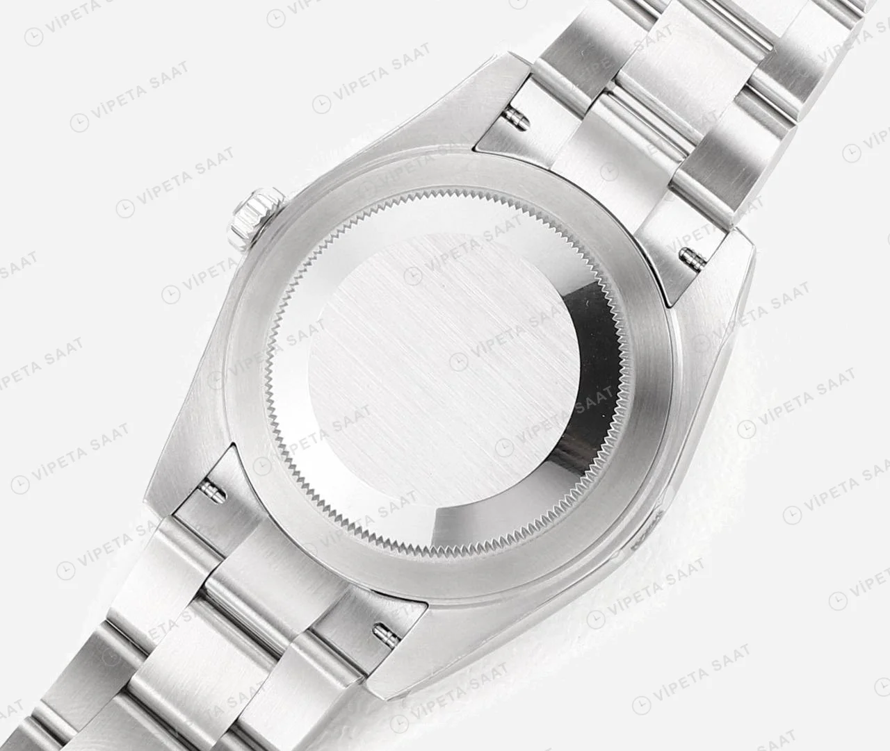 Rolex Datejust fluted Yeşil Oyster Super Clone ETA Saat detay 3