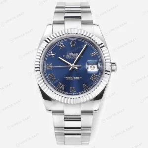 Rolex Datejust Mavi Jubilee Super Clone ETA Saat karşıdan görünüm