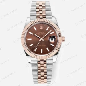 Rolex Datejust 126331 Two-Tone Rose Gold Super Clone ETA Saat karşıdan görünüm