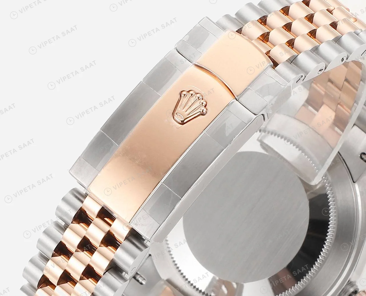 Rolex Datejust 126331 Two-Tone Rose Gold Super Clone ETA Saat detay 3