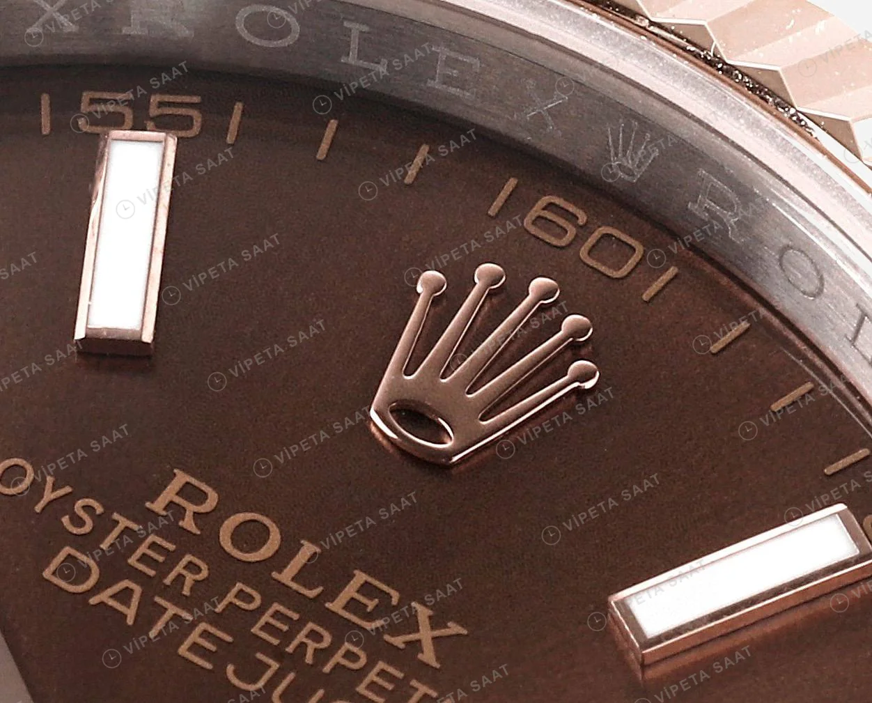 Rolex Datejust 126331 Two-Tone Rose Gold Super Clone ETA Saat detay 4