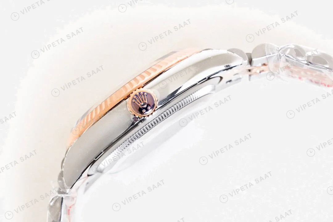 Rolex Datejust 126331 Two-Tone Rose Gold Super Clone ETA Saat detay 7