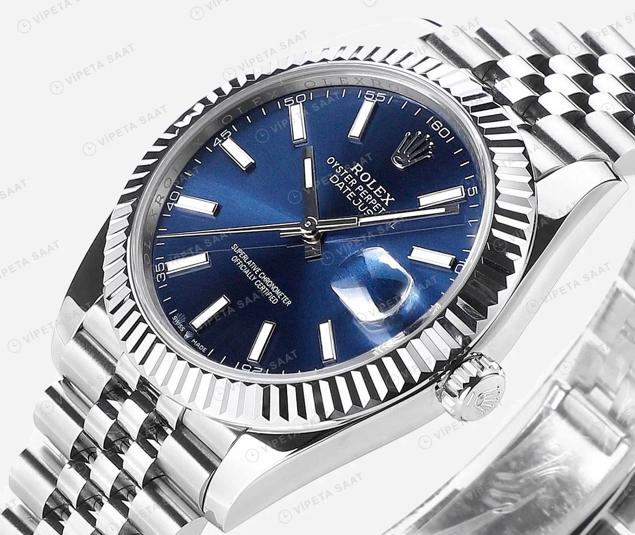 Rolex Datejust 126334 Beyaz 41mm Oyster Super Clone ETA Saat detay 4