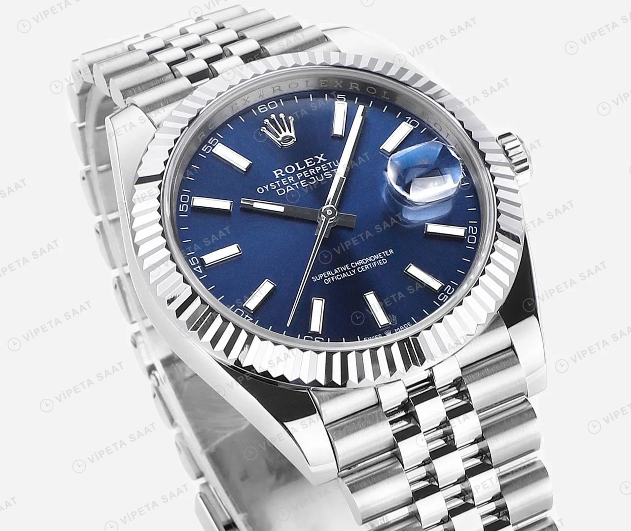 Rolex Datejust 126334 Beyaz 41mm Oyster Super Clone ETA Saat detay 6