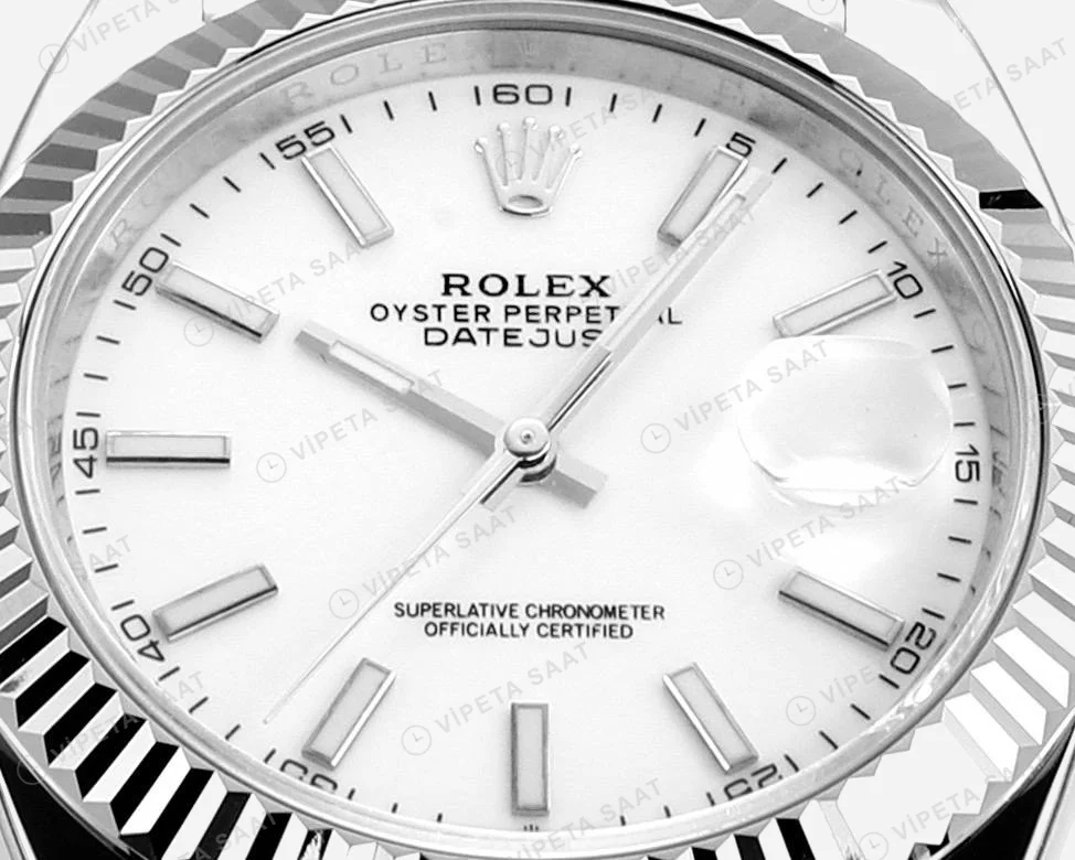 Rolex Datejust 126334 Beyaz Jubilee Super Clone ETA Saat detay 9